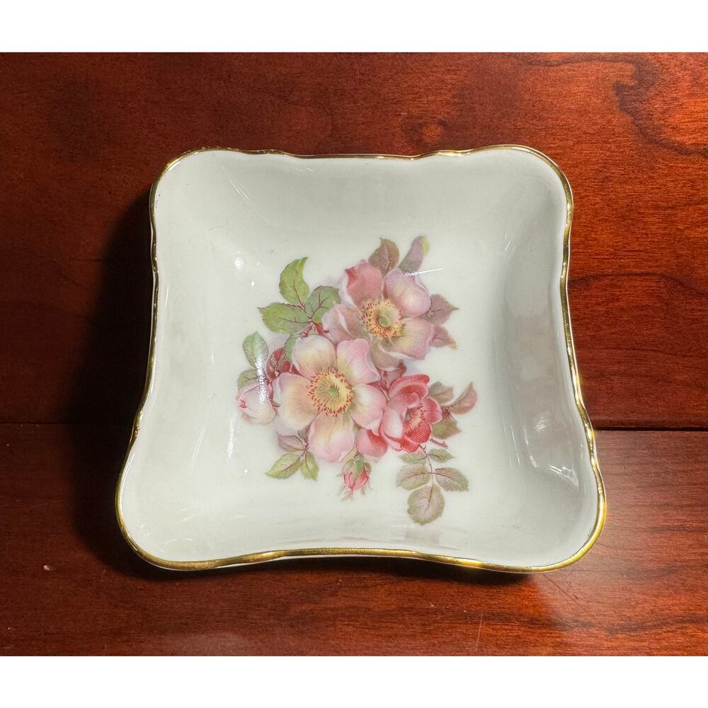 Bavaria Schumann Arzberg Germany Dish Bowl Wild Rose Golden Crown E&R 1886 /42